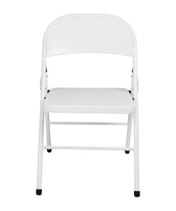 Bolero Folding Metal Chairs White 4 Pack (JB870)