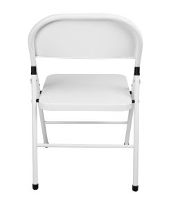 Bolero Folding Metal Chairs White 4 Pack (JB870)