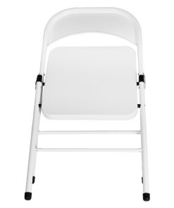 Bolero Folding Metal Chairs White 4 Pack (JB870)