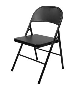 Bolero Folding Metal Chairs Black 4 Pack (JB871)