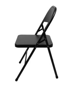 Bolero Folding Metal Chairs Black 4 Pack (JB871)
