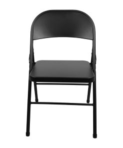 Bolero Folding Metal Chairs Black 4 Pack (JB871)