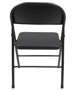 Bolero Folding Metal Chairs Black 4 Pack (JB871)