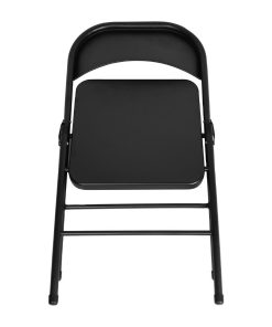 Bolero Folding Metal Chairs Black 4 Pack (JB871)
