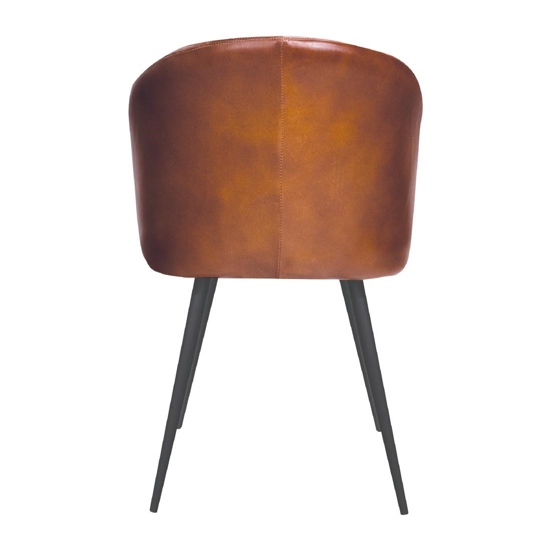 Brooklyn Bruciato Leather Tub Chair Tan (JM470)