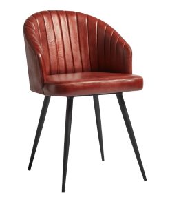 Brooklyn Leather Tub Chair Vintage Red (JM471)