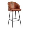 Brooklyn Bruciato Leather Bar Stool Tan (JM473)
