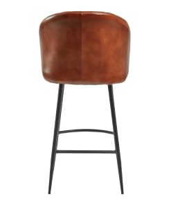 Brooklyn Bruciato Leather Bar Stool Tan (JM473)
