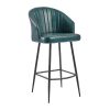 Brooklyn Bruciato Leather Bar Stool Vintage Blue (JM474)