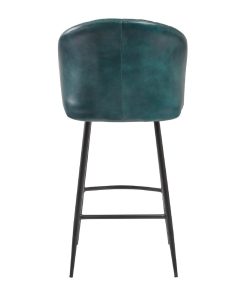 Brooklyn Bruciato Leather Bar Stool Vintage Blue (JM474)