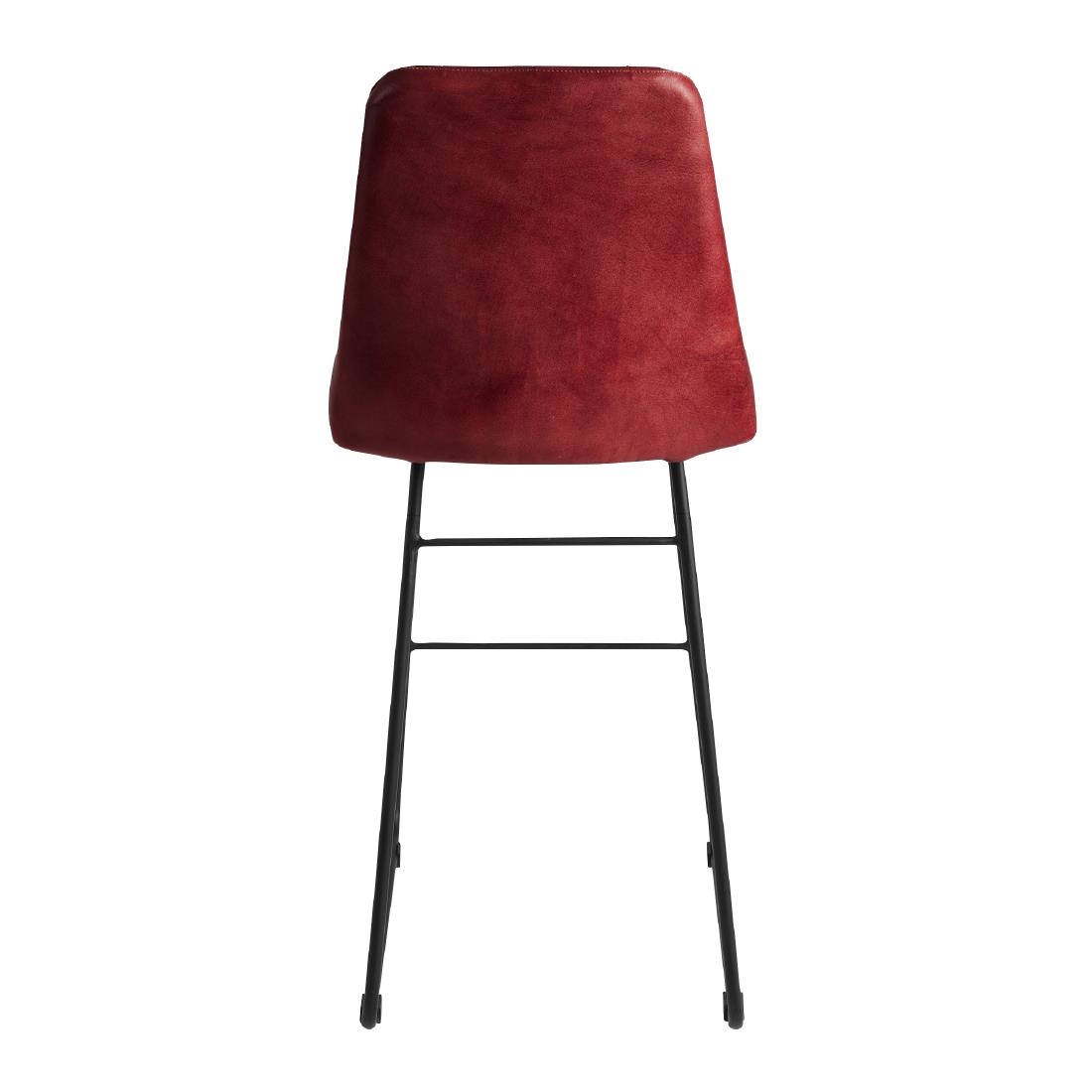 Harland Leather Bar Stool Vintage Red (JM477)
