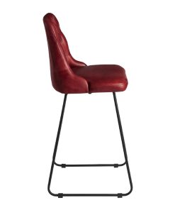 Harland Leather Bar Stool Vintage Red (JM477)