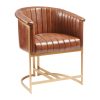 Nolan Leather Armchair Pecan Brown (JM478)