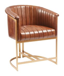 Nolan Leather Armchair Pecan Brown (JM478)