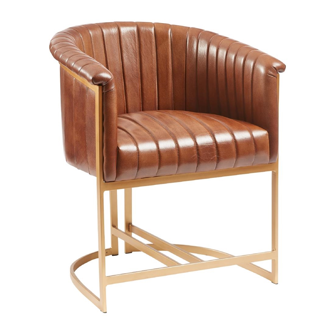 Nolan Leather Armchair Pecan Brown (JM478)
