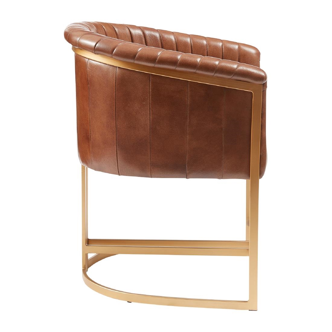 Nolan Leather Armchair Pecan Brown (JM478)