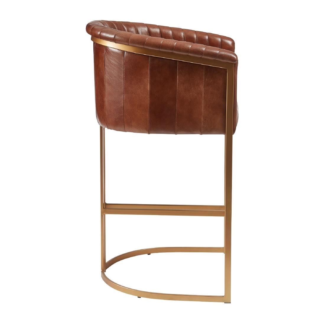 Nolan Leather Bar Stool Pecan Brown (JM479)