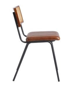 Savanna Leather Side Chair Pecan Brown (JM480)