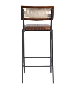 Savanna Leather Bar Stool Pecan Brown (JM481)