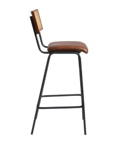 Savanna Leather Bar Stool Pecan Brown (JM481)