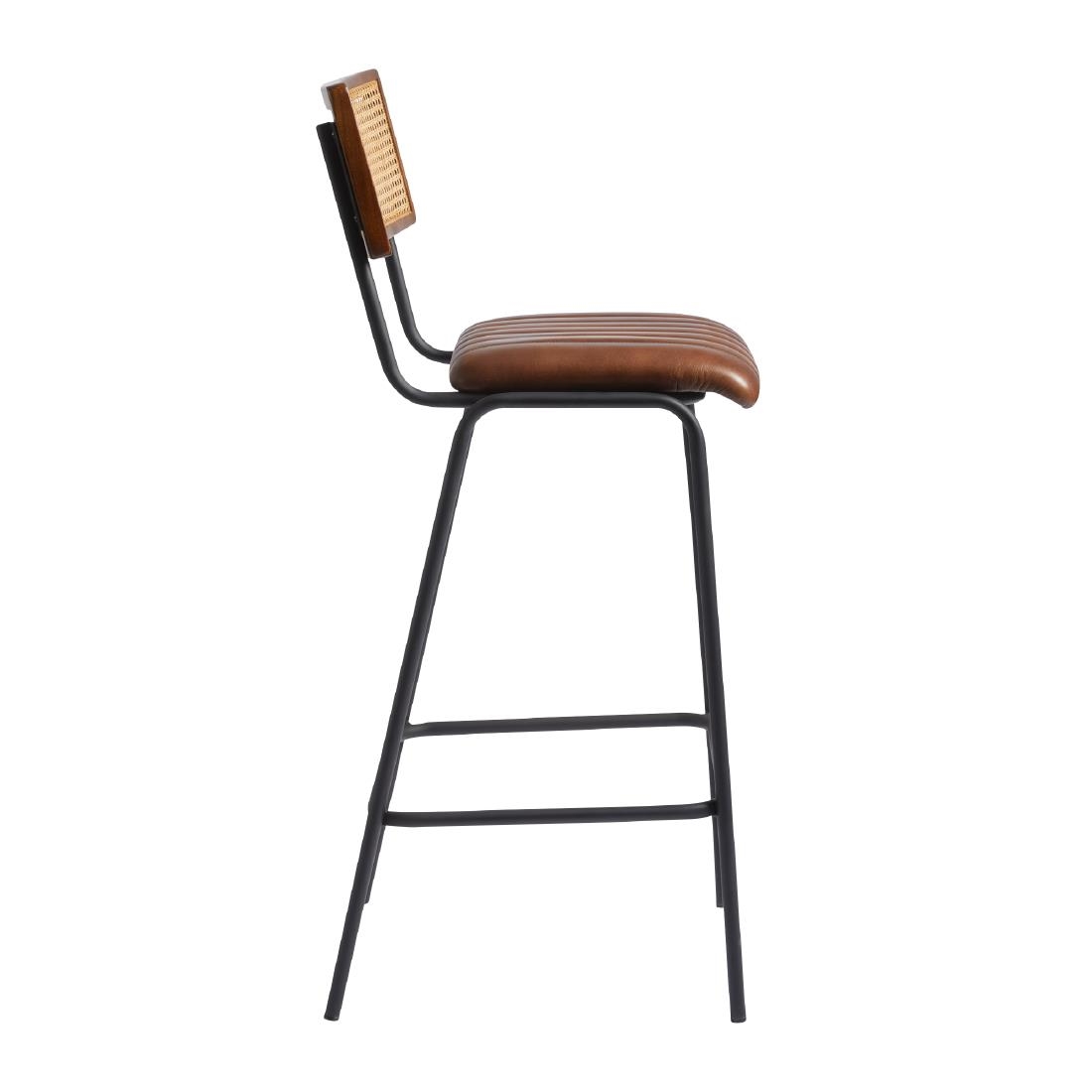 Savanna Leather Bar Stool Pecan Brown (JM481)