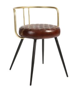 Aulenti Leather Low Cocktail Stool Claret Red (JM482)