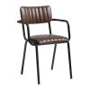 Tavo Stacking Ribbed Armchair Vintage Brown (JM484)