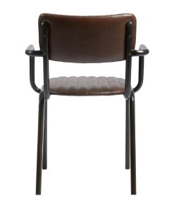 Tavo Stacking Ribbed Armchair Vintage Brown (JM484)