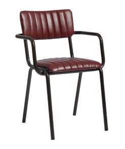 Tavo Stacking Ribbed Armchair Vintage Red (JM485)