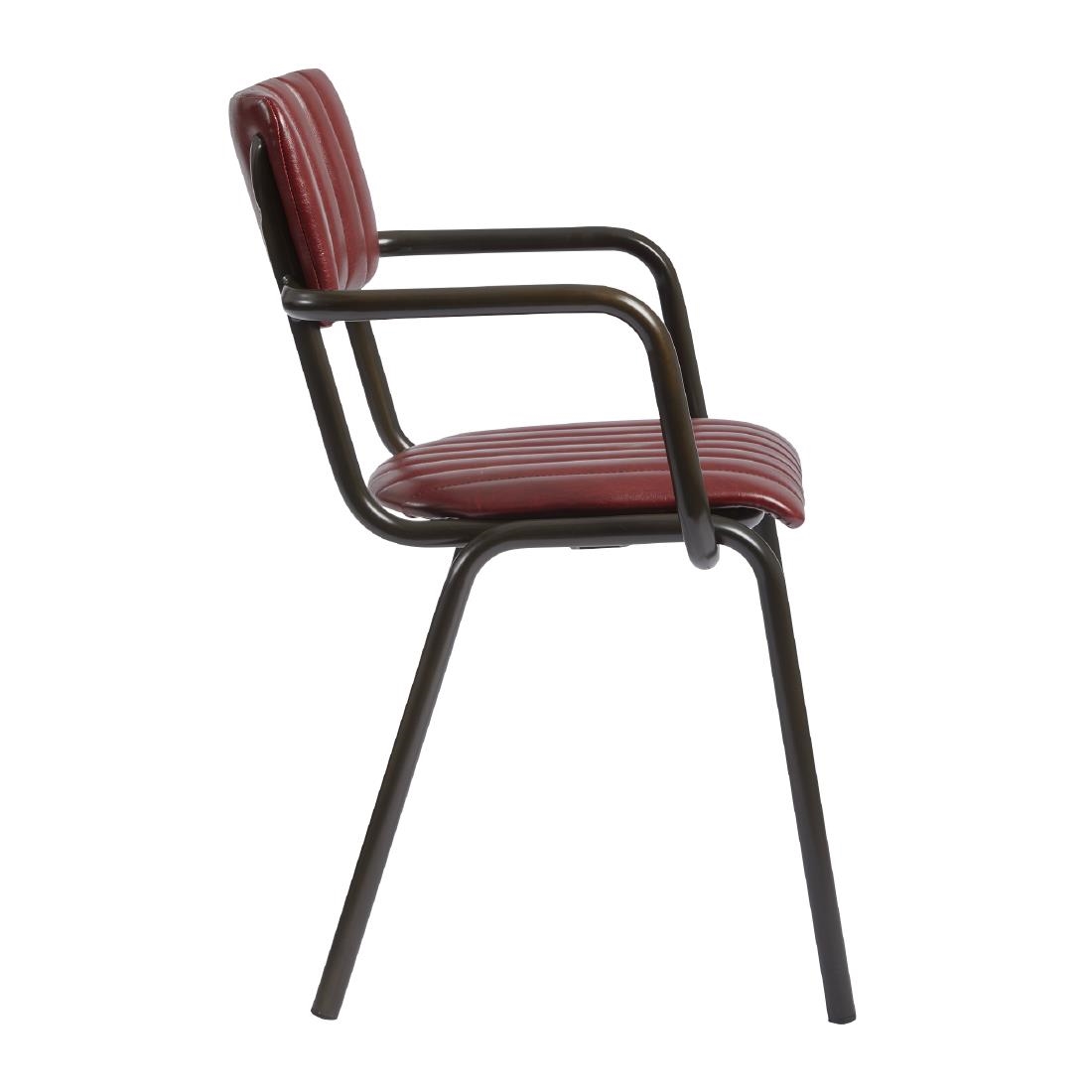 Tavo Stacking Ribbed Armchair Vintage Red (JM485)