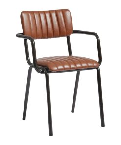 Tavo Stacking Ribbed Armchair Vintage Tan (JM486)