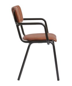 Tavo Stacking Ribbed Armchair Vintage Tan (JM486)