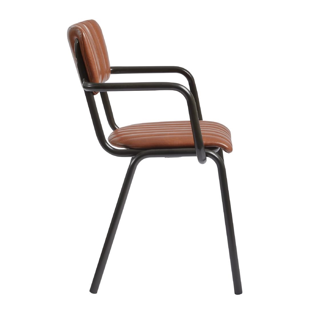 Tavo Stacking Ribbed Armchair Vintage Tan (JM486)