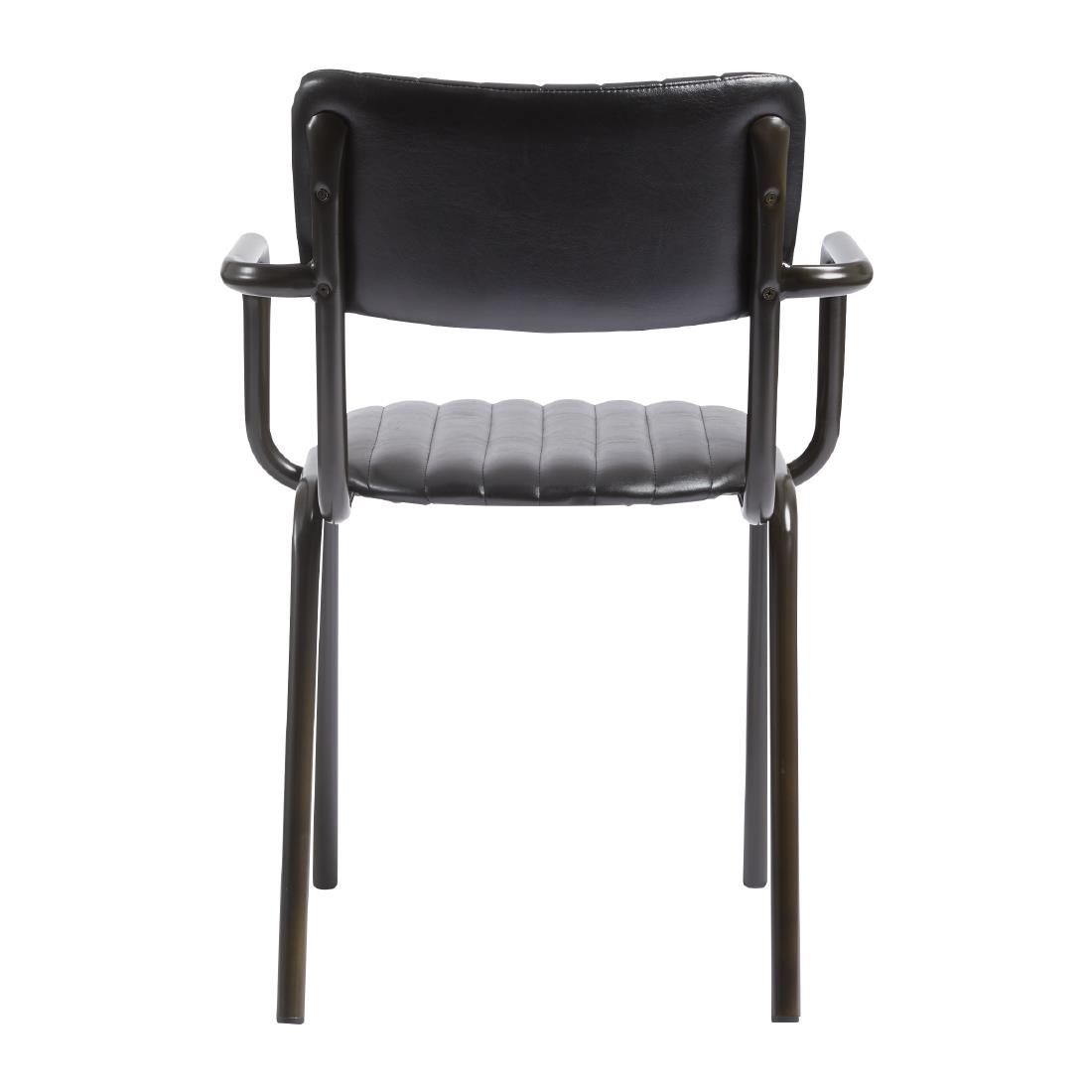 Tavo Stacking Ribbed Armchair Vintage Black (JM488)