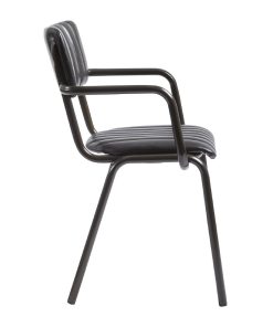 Tavo Stacking Ribbed Armchair Vintage Black (JM488)