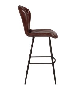 Lars Leather Bar Stool Claret Red (JM490)