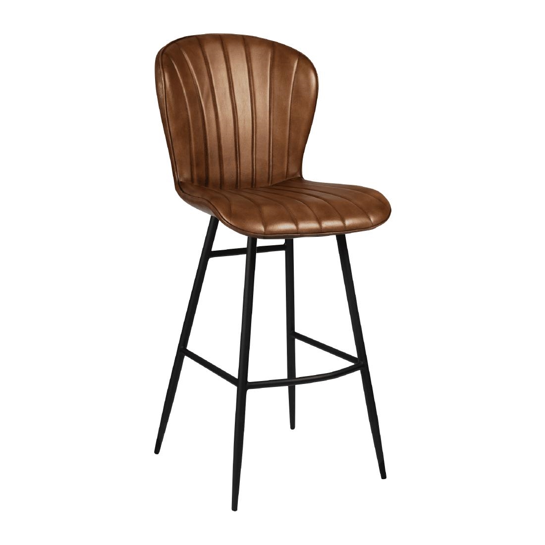 Lars Leather Bar Stool Pecan Brown (JM491)