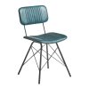 Duke Leather Side Chair Vintage Teal (JM492)