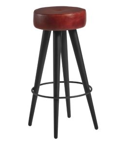 Malibu Leather Stool Vintage Red (JM495)