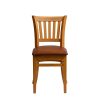 Manhattan Dining Chairs in Soft Oak with Bison Tan Seat 2 Pack (HX808)