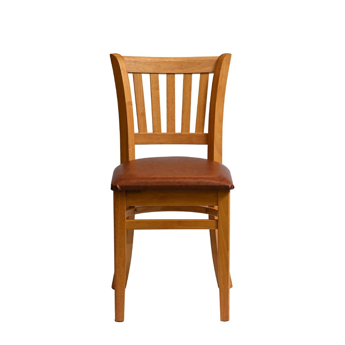 Manhattan Dining Chairs in Soft Oak with Bison Tan Seat 2 Pack (HX808)