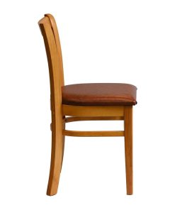 Manhattan Dining Chairs in Soft Oak with Bison Tan Seat 2 Pack (HX808)