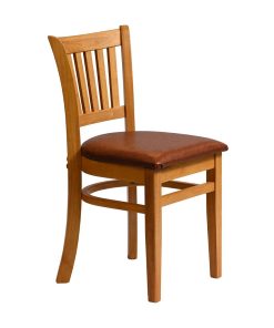 Manhattan Dining Chairs in Soft Oak with Bison Tan Seat 2 Pack (HX808)