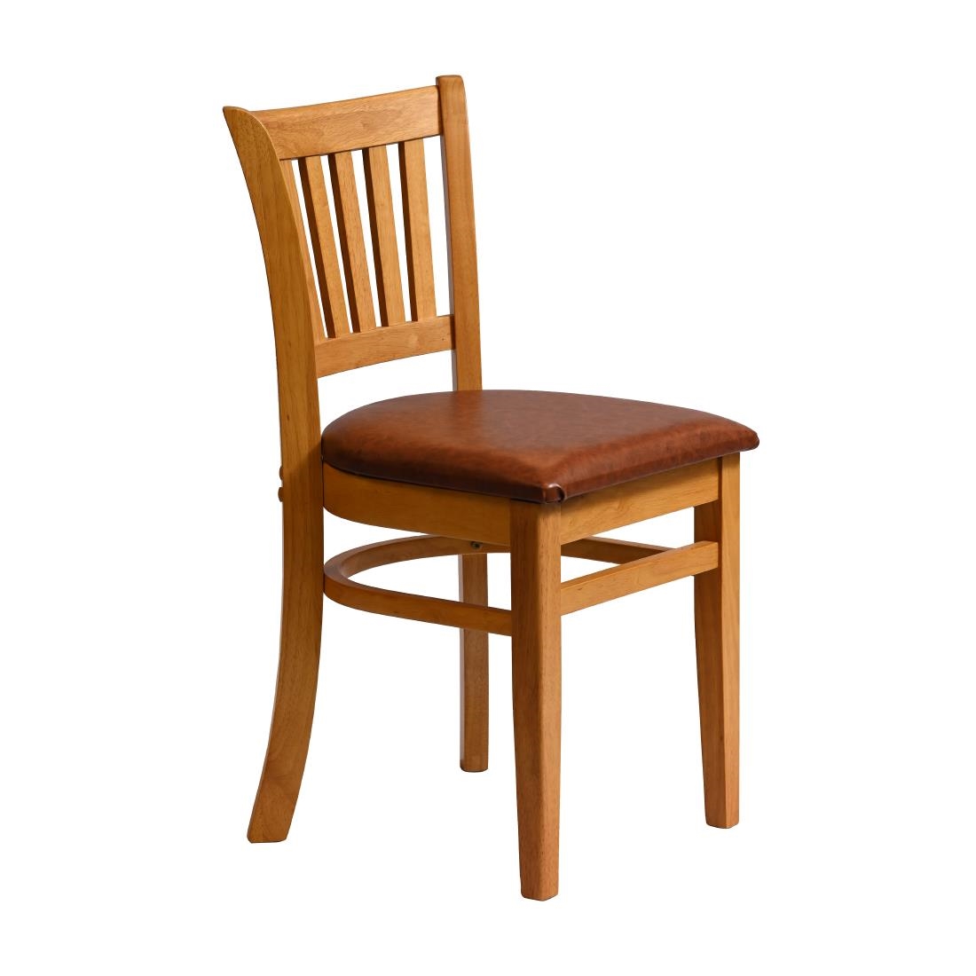 Manhattan Dining Chairs in Soft Oak with Bison Tan Seat 2 Pack (HX808)