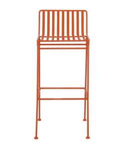 Bolero Spritz Slatted Bar Stools Vibrant Orange 2 Pack (HZ822)