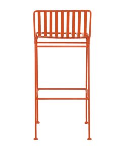 Bolero Spritz Slatted Bar Stools Vibrant Orange 2 Pack (HZ822)