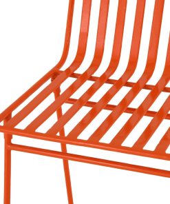 Bolero Spritz Slatted Bar Stools Vibrant Orange 2 Pack (HZ822)