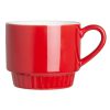 Olympia Cafe Stacking Mugs Red 340ml 6 Pack (JF995)