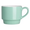Olympia Cafe Stacking Mugs Aqua 340ml 6 Pack (JF996)