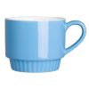 Olympia Cafe Stacking Mugs Blue 340ml 6 Pack (JF998)